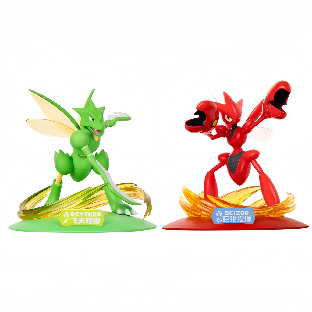 Original Pokemon Action Figures Scyther Scizor Exquisite Anime Game Figure Cartoon Collectible Model