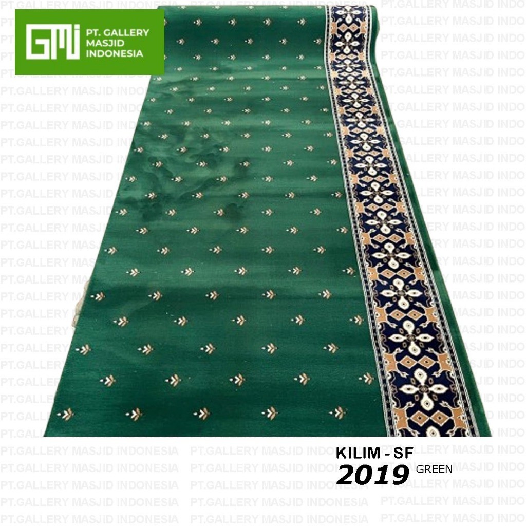 Karpet Masjid Turki Empuk Tebal 20mm Kilim Hijau / Merah Bintik / Sajadah Mesjid Mushola