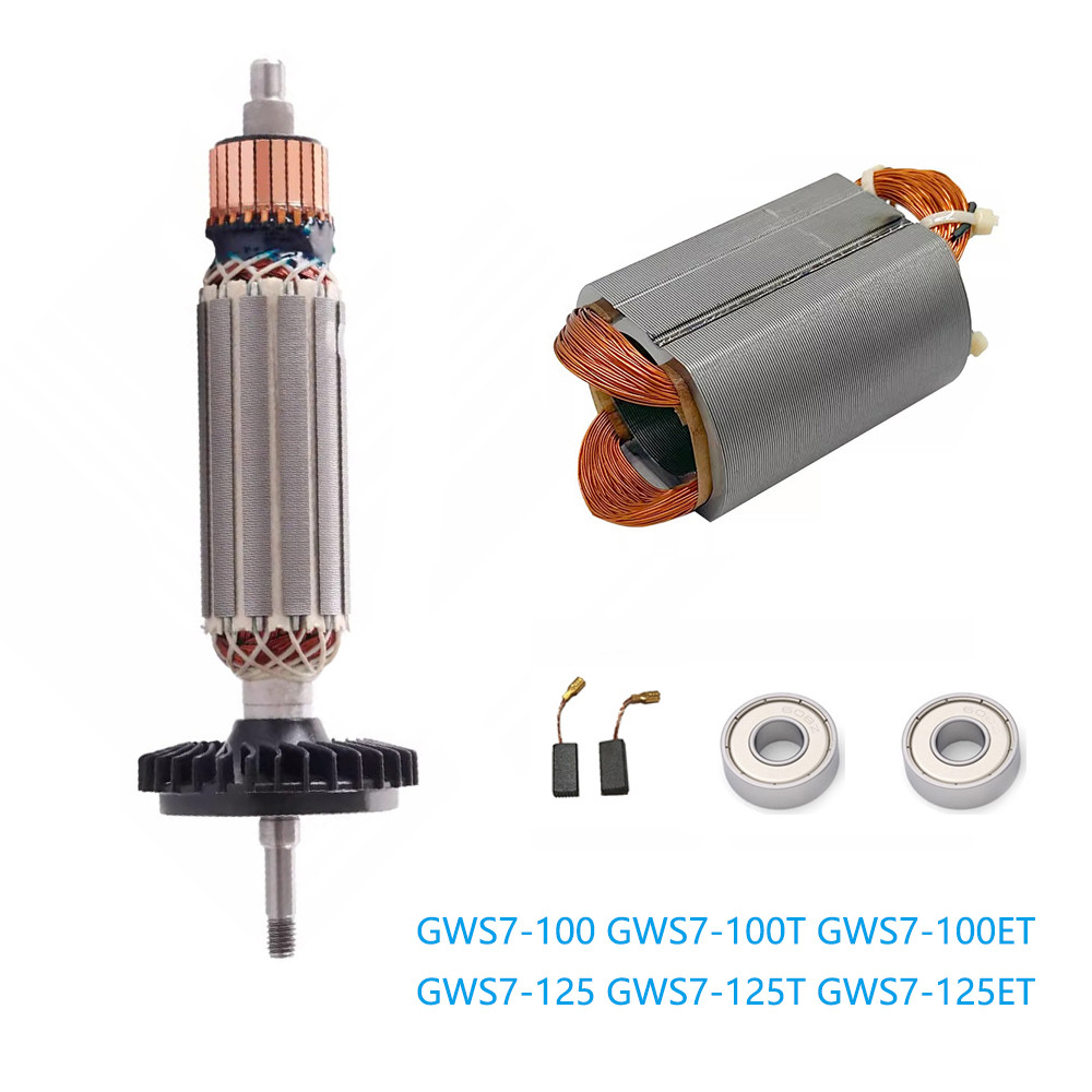 Rotor Stator Armature Palu Elektrik AC220V Untuk Bosch GWS7-100 GWS7-100T GWS7-100ET GWS7-125 GWS7-1