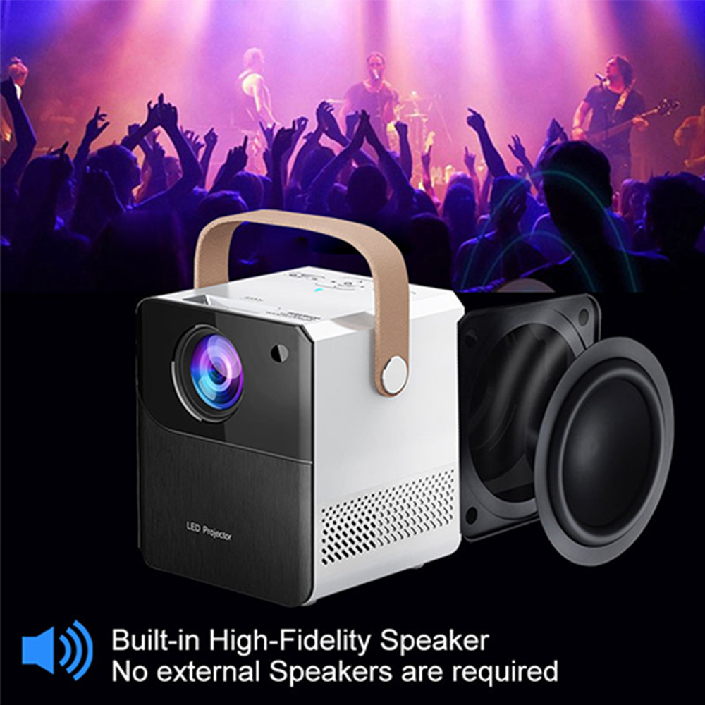 Proyektor Android M800 2000 Lumens Proyektor Portable Mini Android Mirroring Hp 1080P