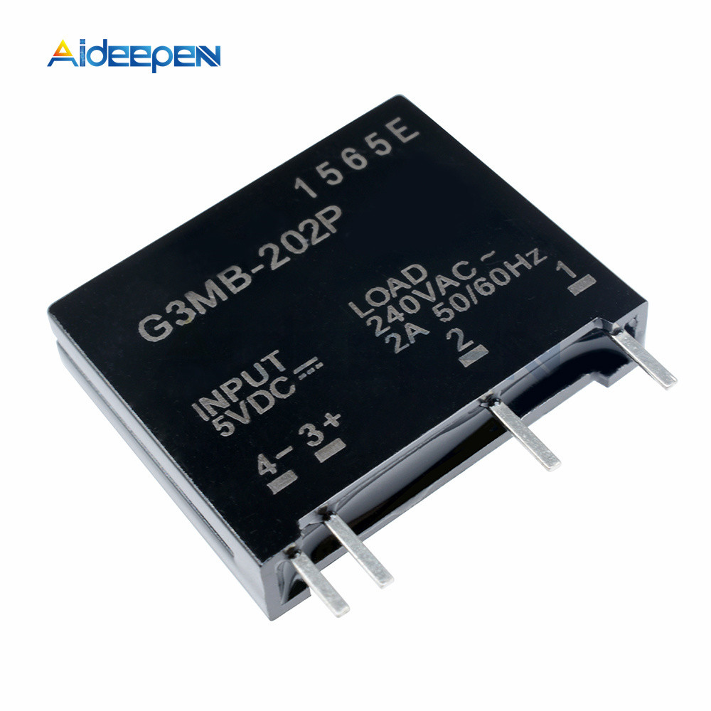 1Pcs 5V 12V 24V DC-AC Modul Relay Solid State G3MB-202P PCB SSR AC 240V 2A Resistor Sirkuit Snubber 