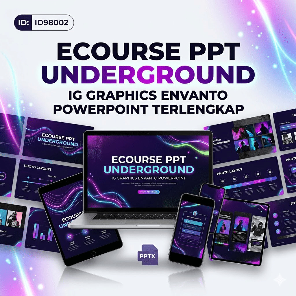ID98002 - Ecourse Ppt Underground -Ig Graphics Envanto Powerpoint Terlengkap