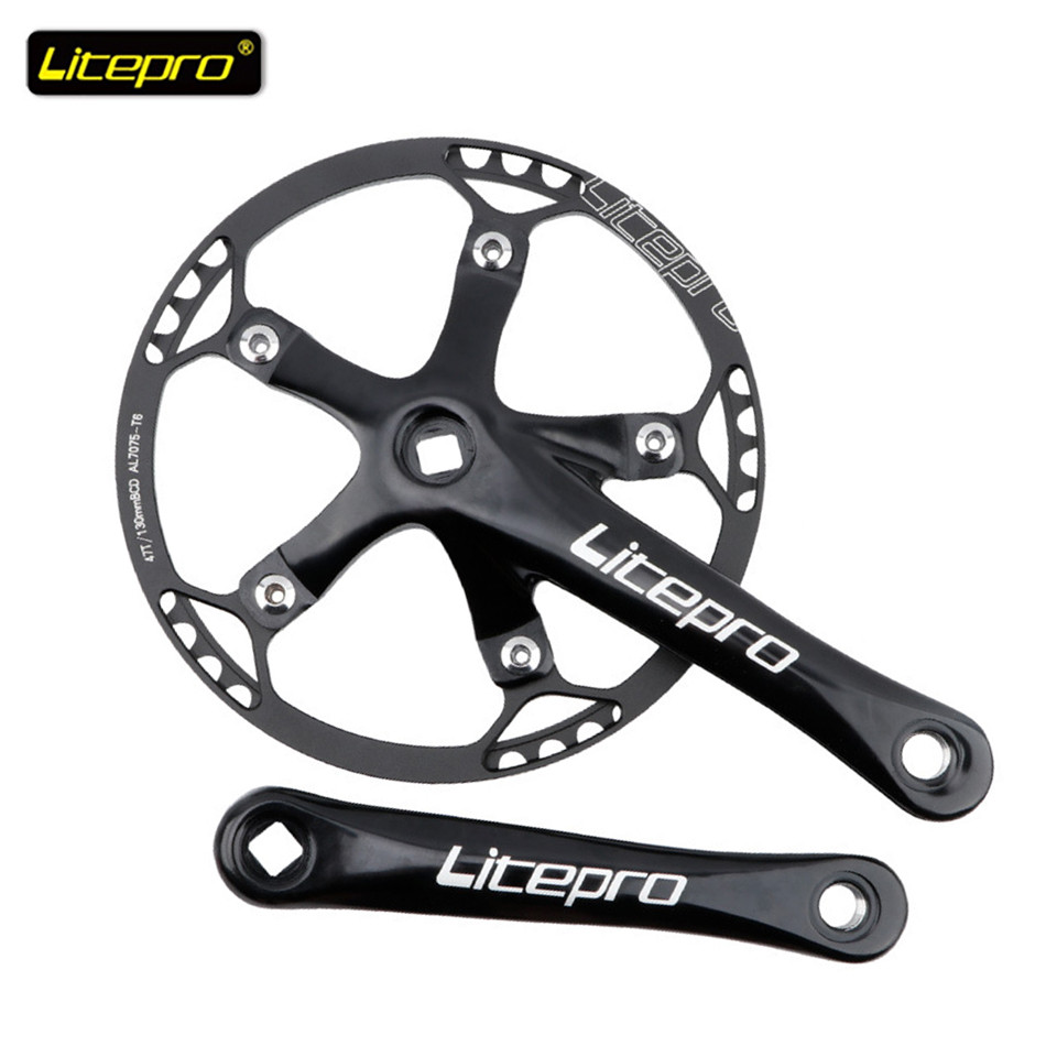 Litepro 130BCD Crankset Sepeda 5-Bolt 170mm MTB Crank 48T/50T/52T/54T/56T/58T Chainring untuk Sepeda