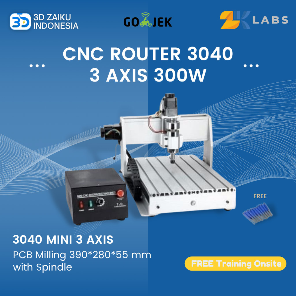 CNC Router 3040 Mini Mesin CNC PCB Milling 390*280*55 mm with Spindle