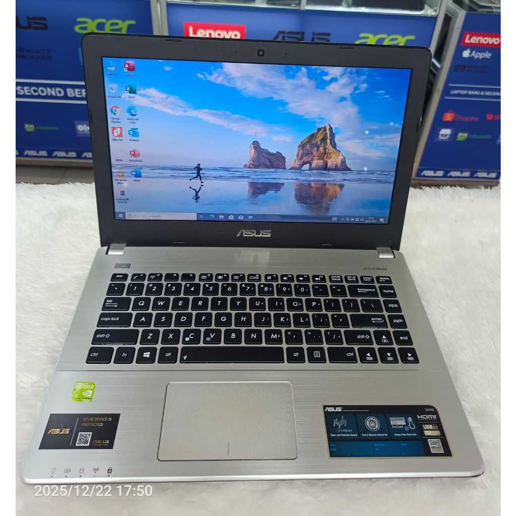 Laptop Asus A450L Core i5 gen 4 RAM 8 GB SSD 256 GB HDD 500 GB SIAP PAKAI