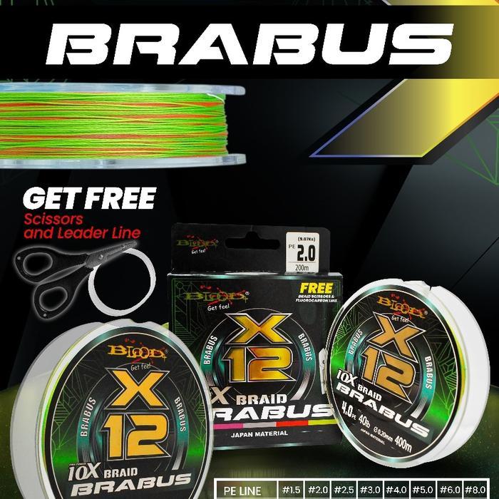 PROMO  Senar Pancing PE X12 Brabus 200/400 Meter - PE1.5/200Meter