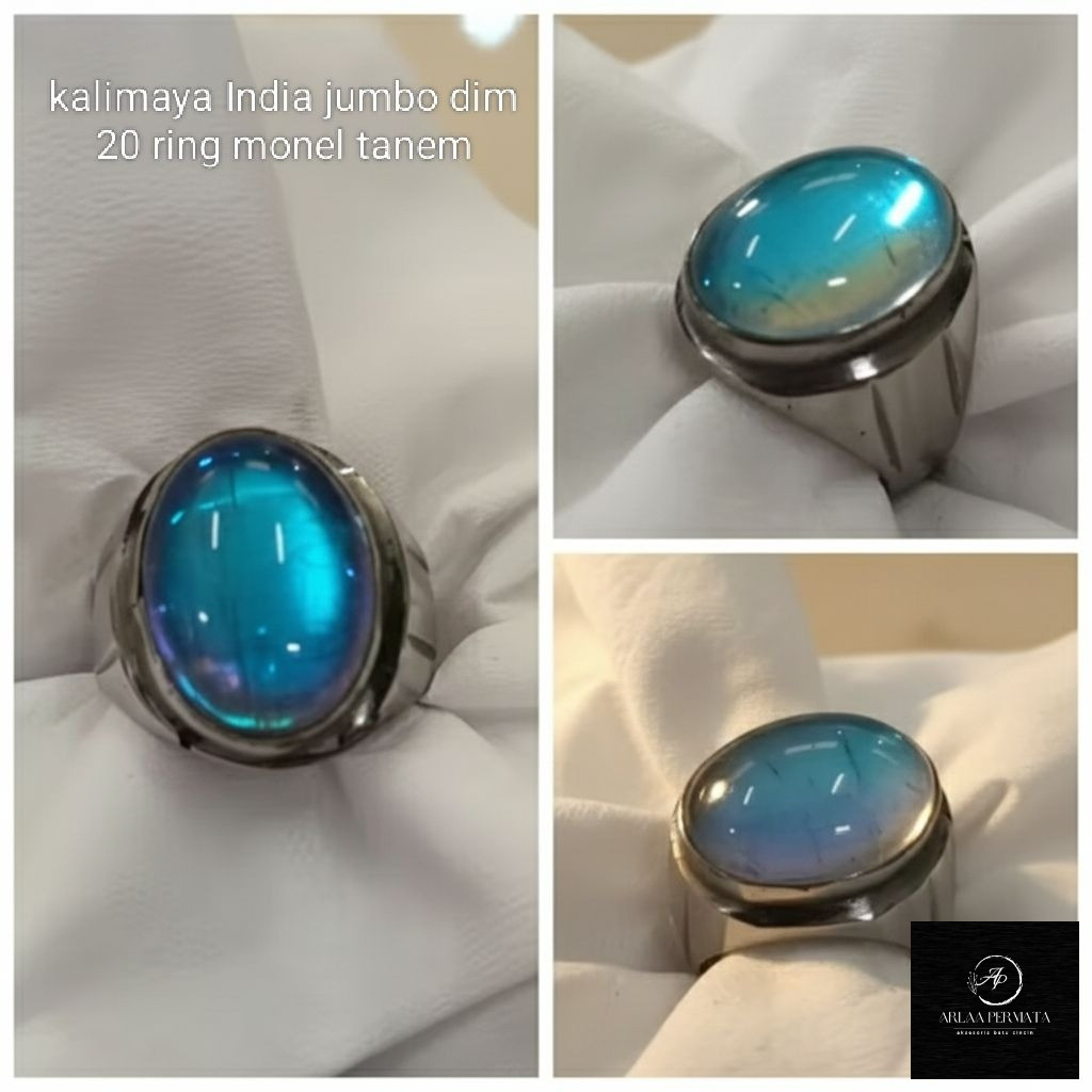 cincin batu kalimaya India jumbo dim 20 ring monel premium