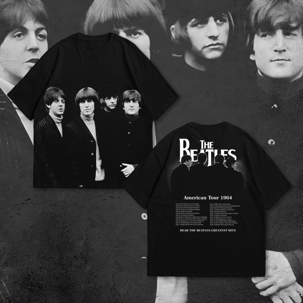 ORI P&B Oversize The Beatles T-Shirt - The Beatles Oversized Black 20s T-Shirt