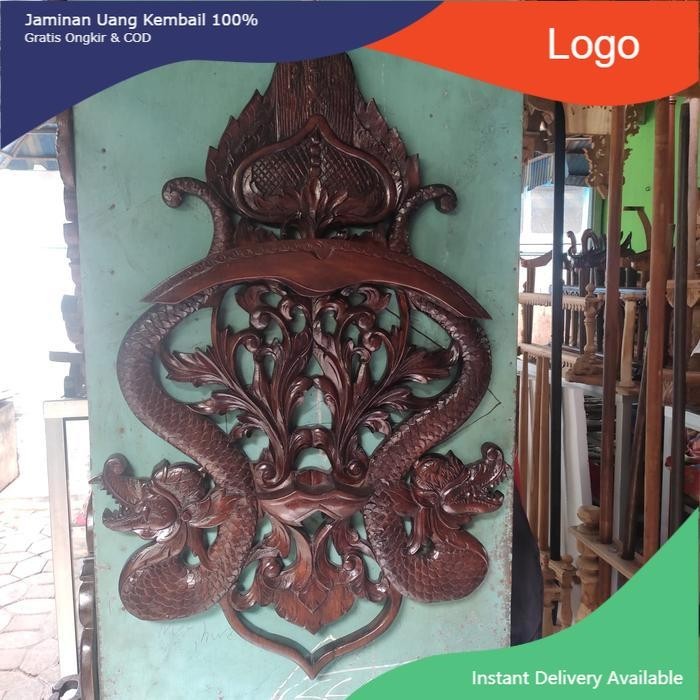 Blawong keris Isi 3 Ukir Naga Kembar dan Logo PB X / 10 / Sepuluh ND16