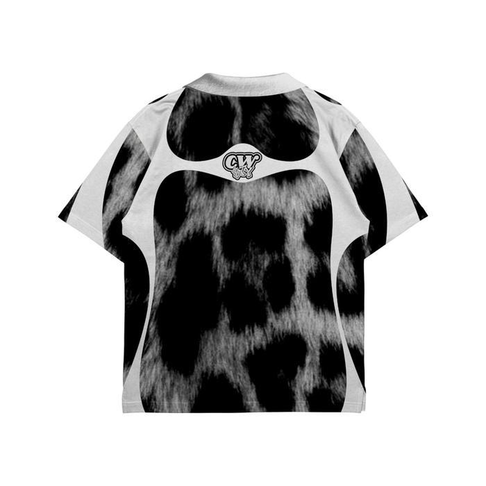 Baju Jersey Leopard Grey Oversize CWSTY - LEOPARD GREY, S Anak