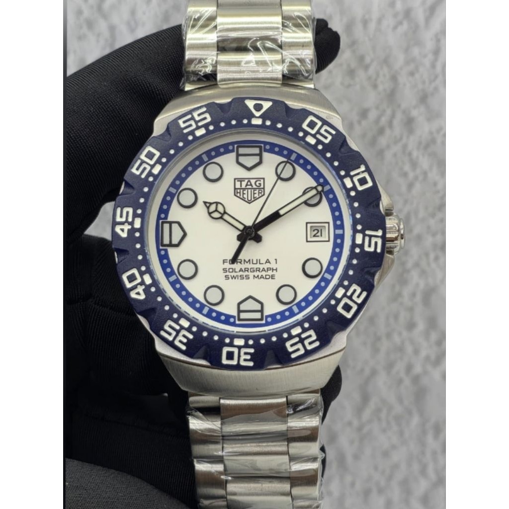 HEUER SOLOGRAPH AUTOMATIC CHAIN SILVER JAPAN PORMULA 1