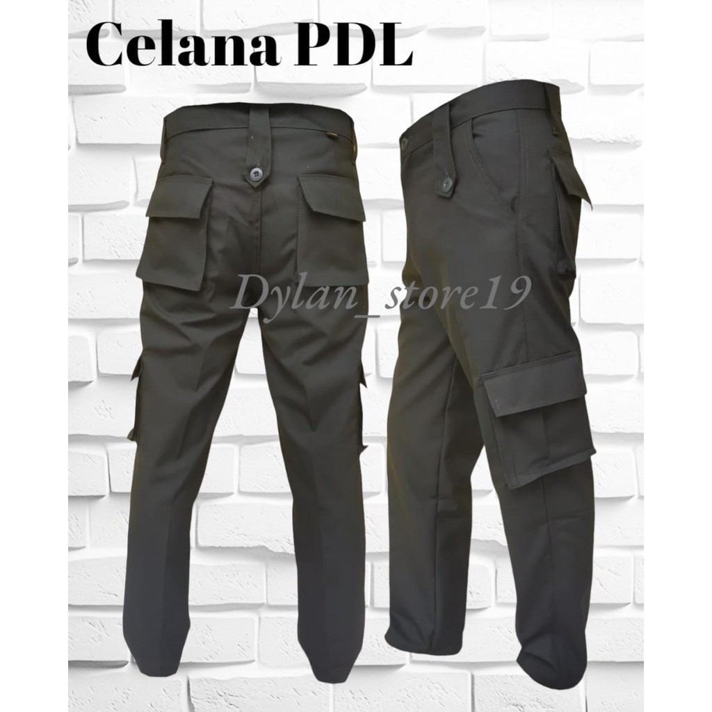 Celana PDL Warna coklat polisi/Celana Lapangan pramuka/Celana PDL