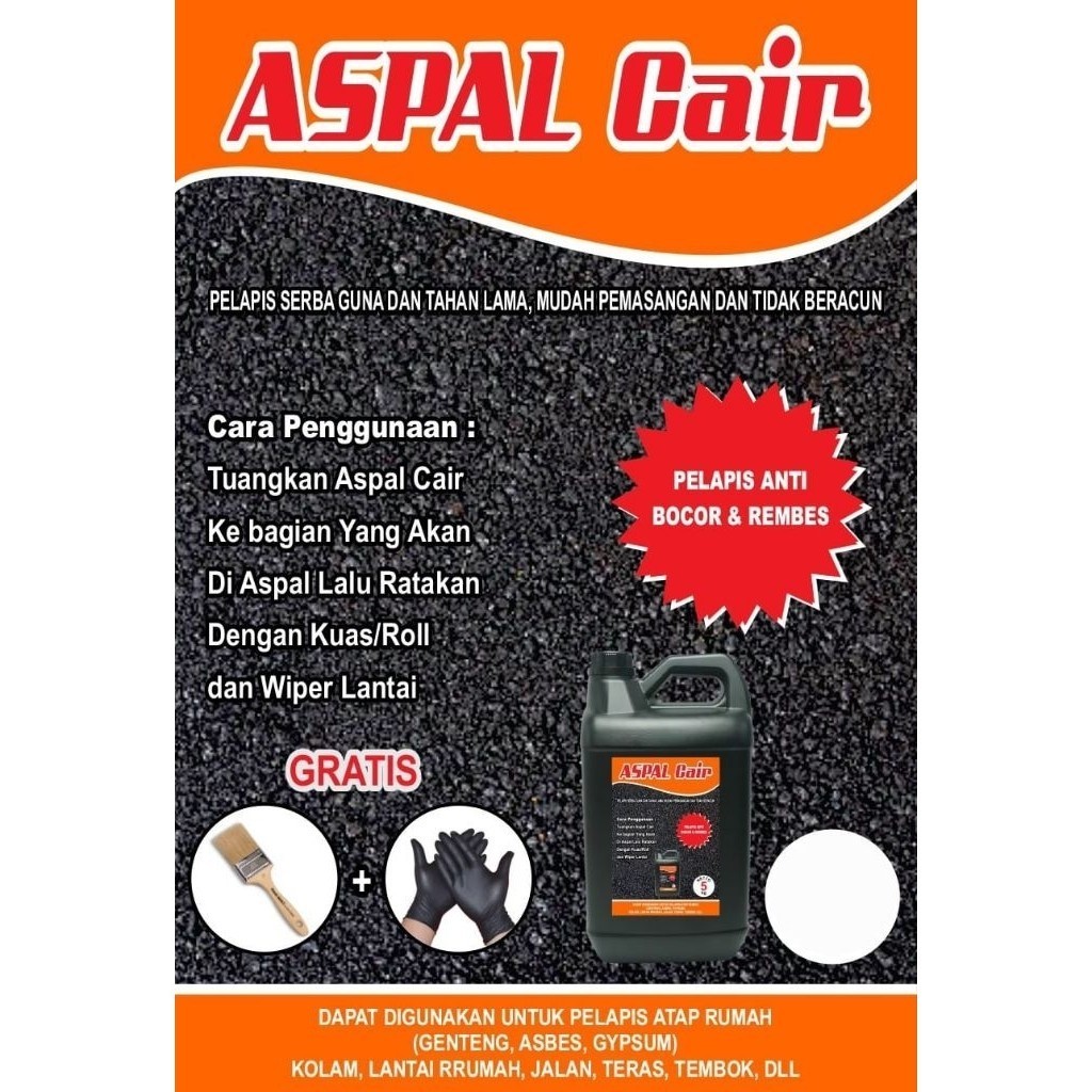 Aspal cair 1kg Emulsion waterproofing