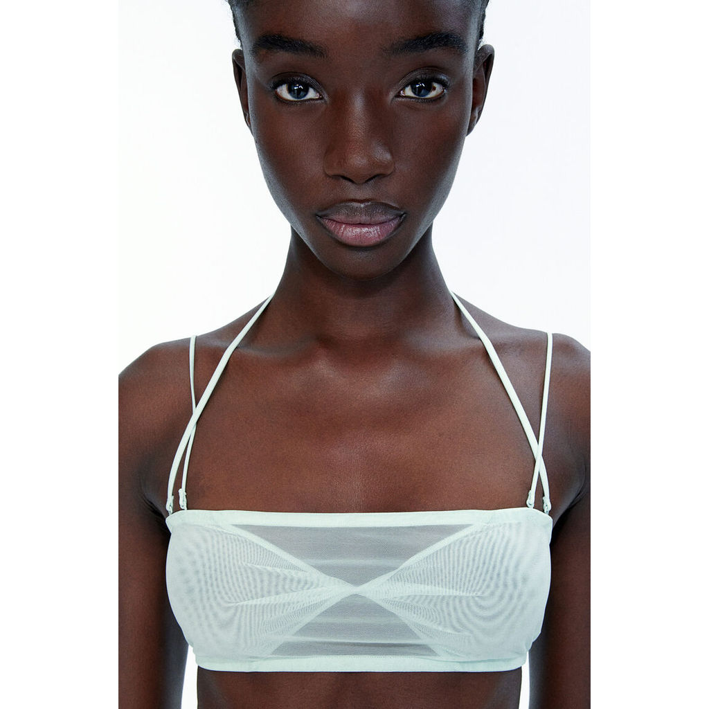 H&M Wanita Bralette Dengan Detail Twist Transparan 1215561