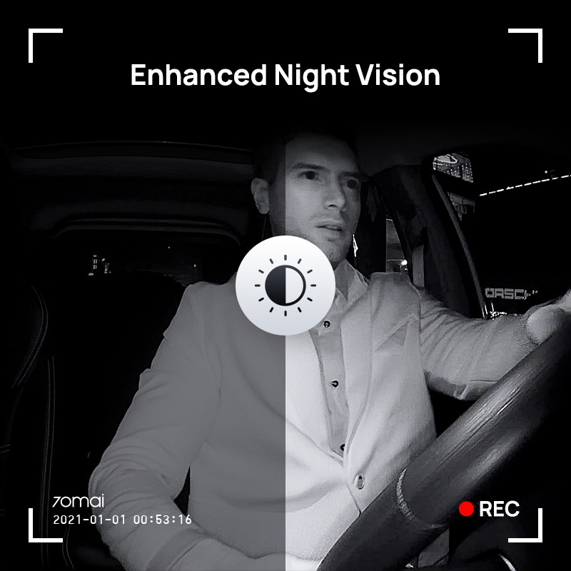 70mai Interior Cam FC02 Fits for 70mai A510/A810/A800S/A500S/A400 (Cannot use together with rear cam