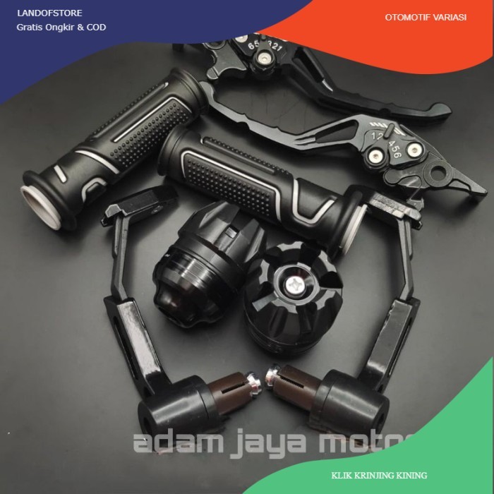 TERPOPULER Paket Variasi 4IN1 Handle Rem Handgrip Robot Proguard Robot Jalu as depan  untuk semua je