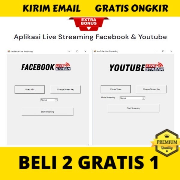 Tools Live Streaming Facebook dan Youtube