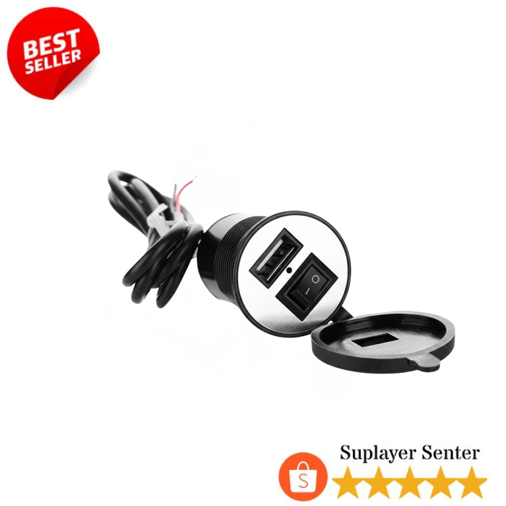 Alat Cas HP Motor Aki USB Waterproof Anti Air Khusus Driver Ojol
