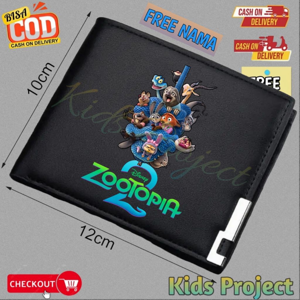Dompet Zootopia 2 Dompet Lipat Anak Custom