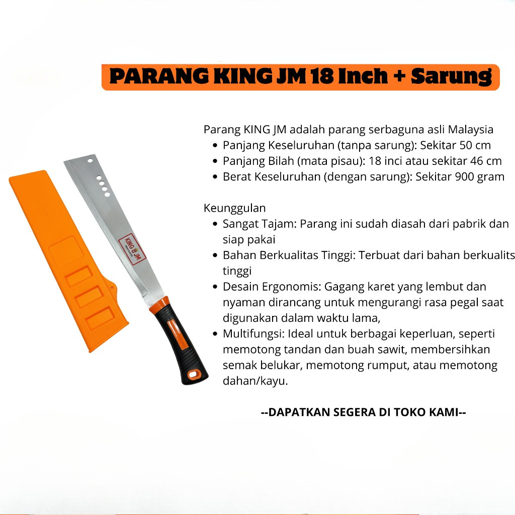 PARANG KING JM 18 Inch ORIGINAL MALAYSIA