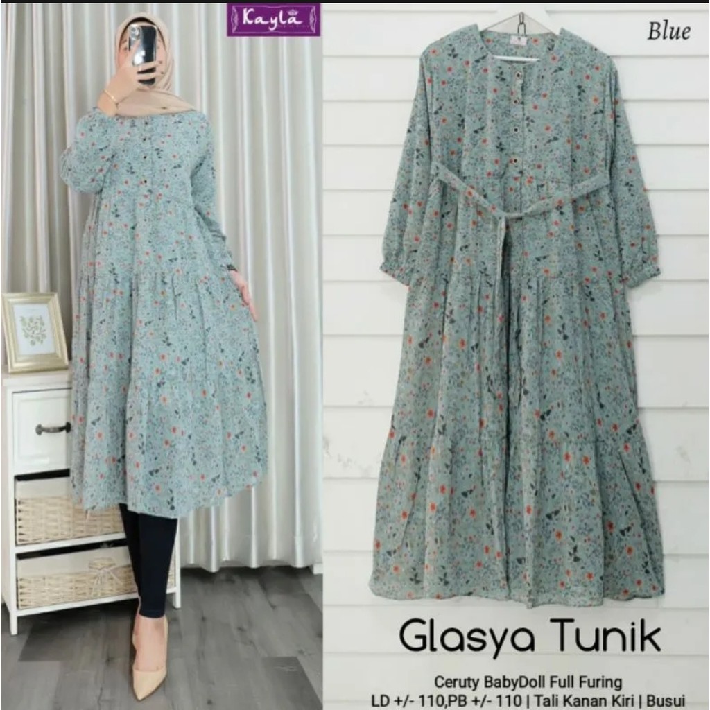 COD  Tunik Ceruti Bunga Terbaru 2025 Kekinian