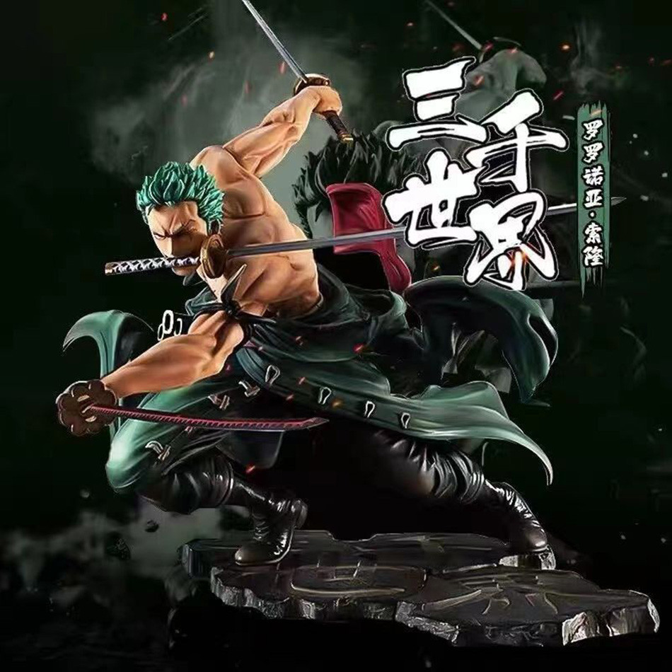 One Piece Roronoa Zoro Anime Action Figure - Three-Blade Sa-Maximum Manga Statue Model for Collector