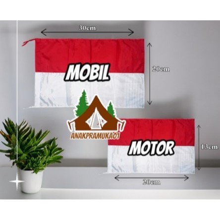 TERMURAH Bendera motor dan mobil / bendera merah putih motor/mobil