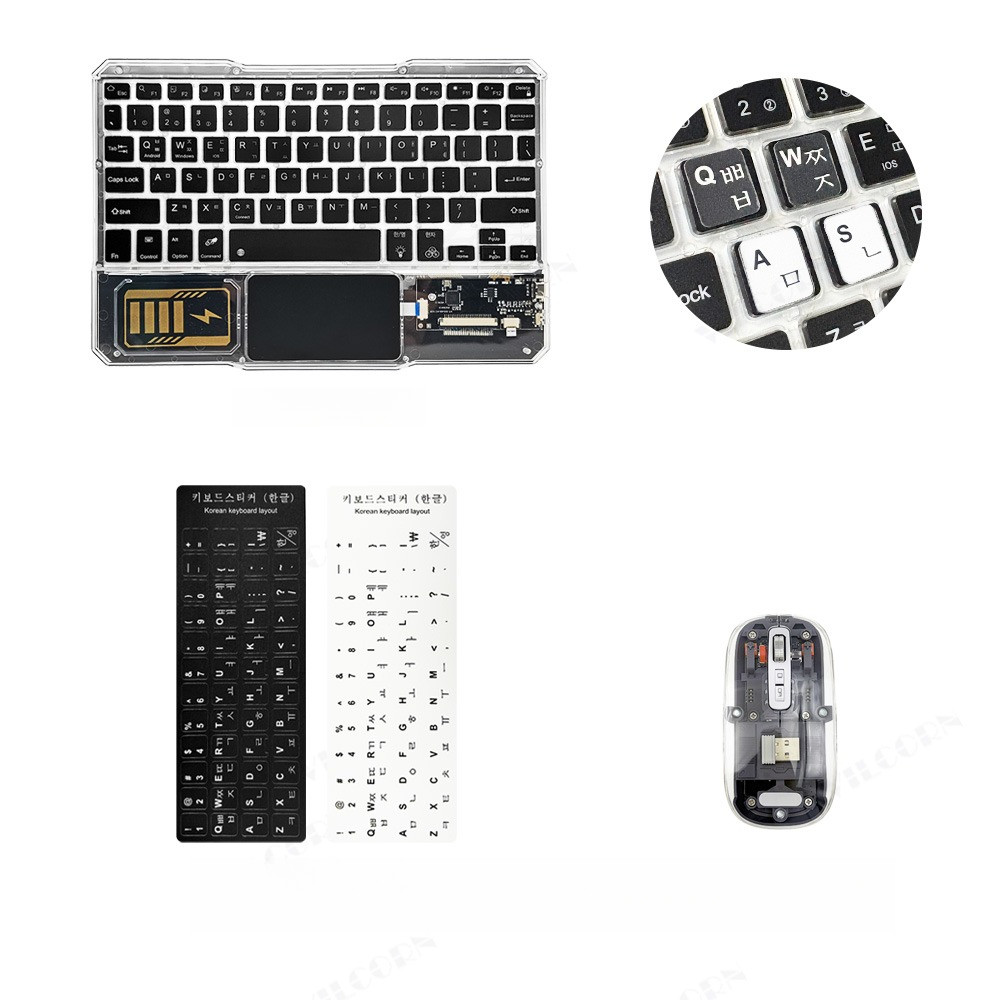 Bluetooth Wireless Tablet Keyboard Mouse For Galaxy Tab S10 & A9 Backlit Korean Keyboard with Touchp