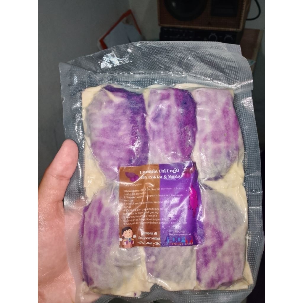 lumpia ubi ungu rasa coklat keju
