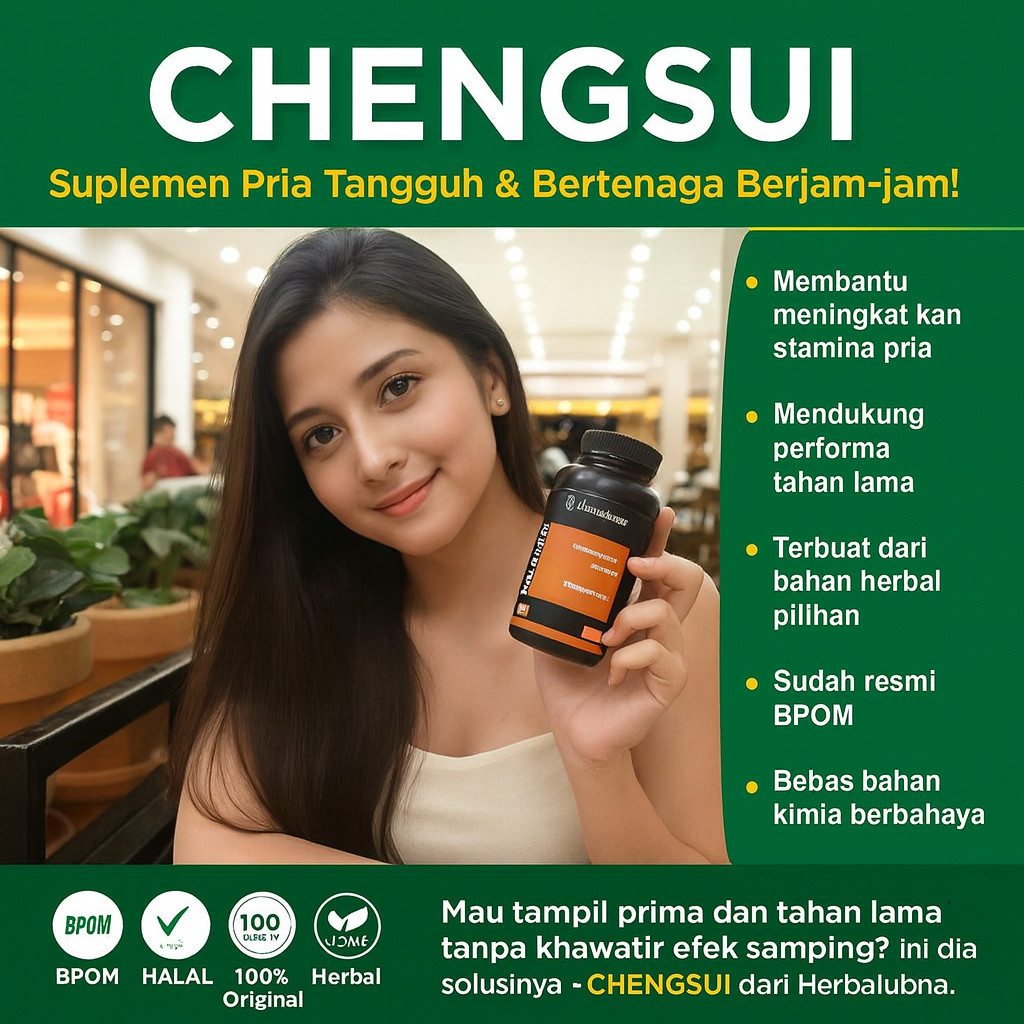 CHENGSUI Suplemen Herbal Vitalitas Stamina Pria - 60 Kapsul