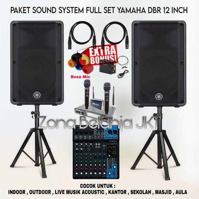 Paket Sound System Indoor Outdoor Full Set Yamaha DBR 12 Inch Original