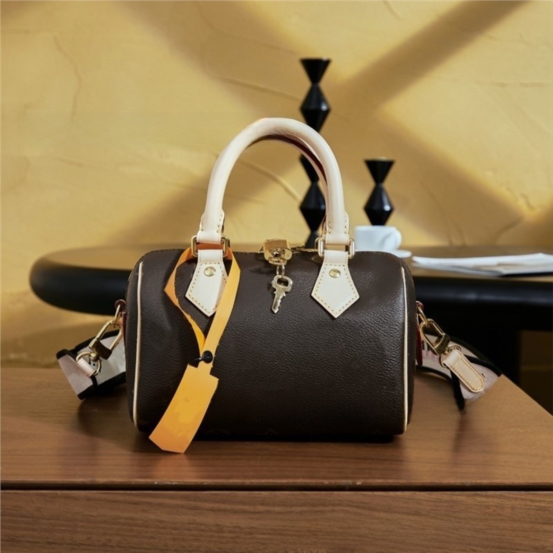 Classic M&LV Donkey Brand Speedy20 Embroidered Crossbody Shoulder Bag Handbag Women's Fashion Street