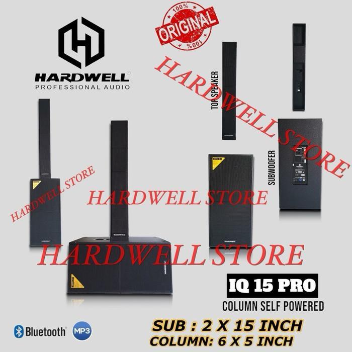 Speaker Aktif Hardwell IQ 15 Pro Top/Column 6x5 Inch + Subwoofer 2x15 Inch Bluetooth
