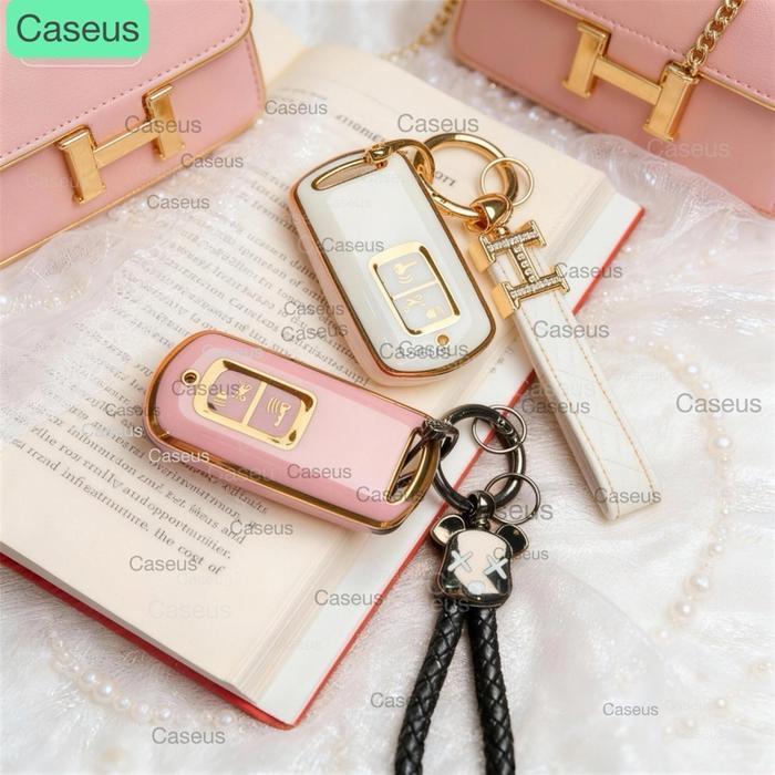 Cover Kunci Coquette Glitter TPU Bling Kartun Premium Motor Untuk Honda Vario 150 Scoopy Prestige 20