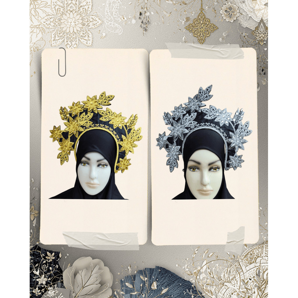 Mahkota Kostum Tari Siger Full Payet Motif Melati