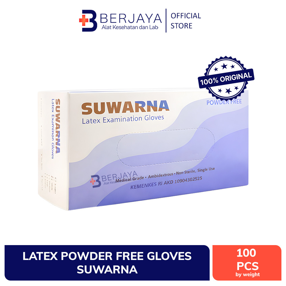 Sarung Tangan Karet Medis Latex Non Powder / Handscoon Powder Free Suwarna