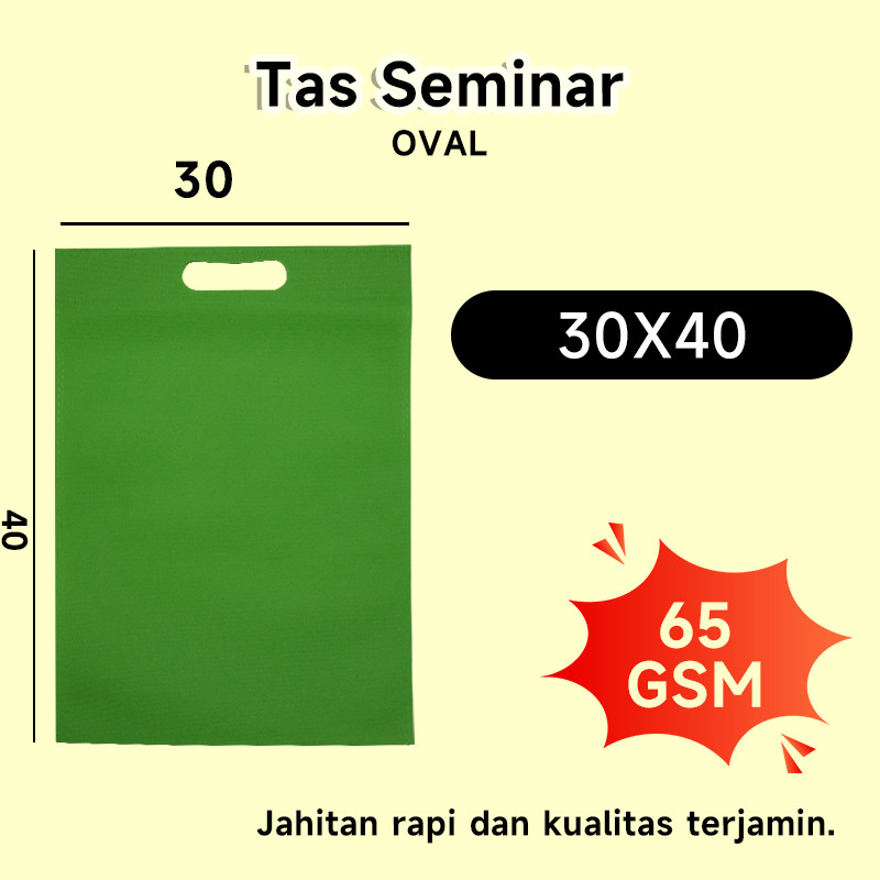 Tas Spunbond Model Oval Kantong Kain Souvenir Snack Kado Ultah Hajatan Pernikahan