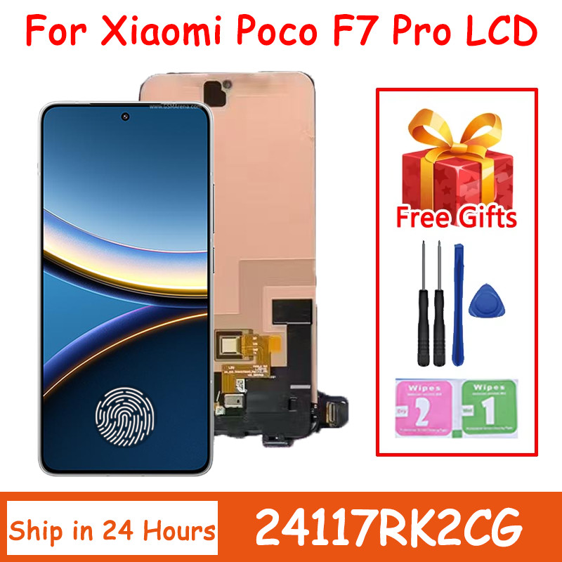 6.67 AMOLED For Xiaomi Poco F7 Pro LCD splay Tou Screen gitizer For POCO F7Pro 24117RK2CG LCD With F