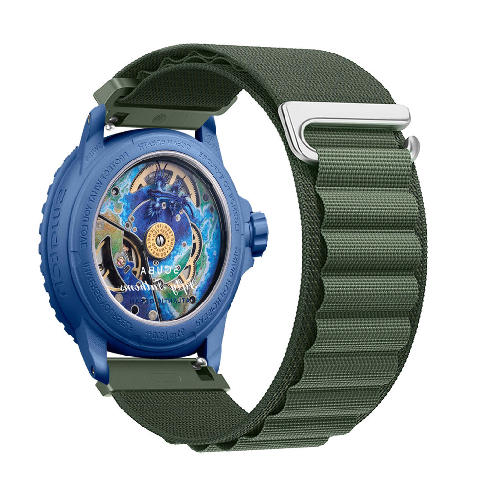 CType Buckle Band for Blancpain X Swatch 22mm Band, Nylon Breathable Strap