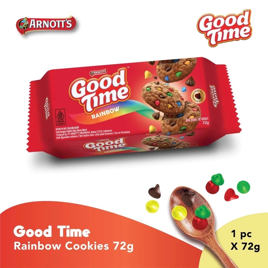 GOOD TIME Biscuit cookies 72gr Double choco All Varian Coklat Kopi Classic rainbow coffe milky vanil