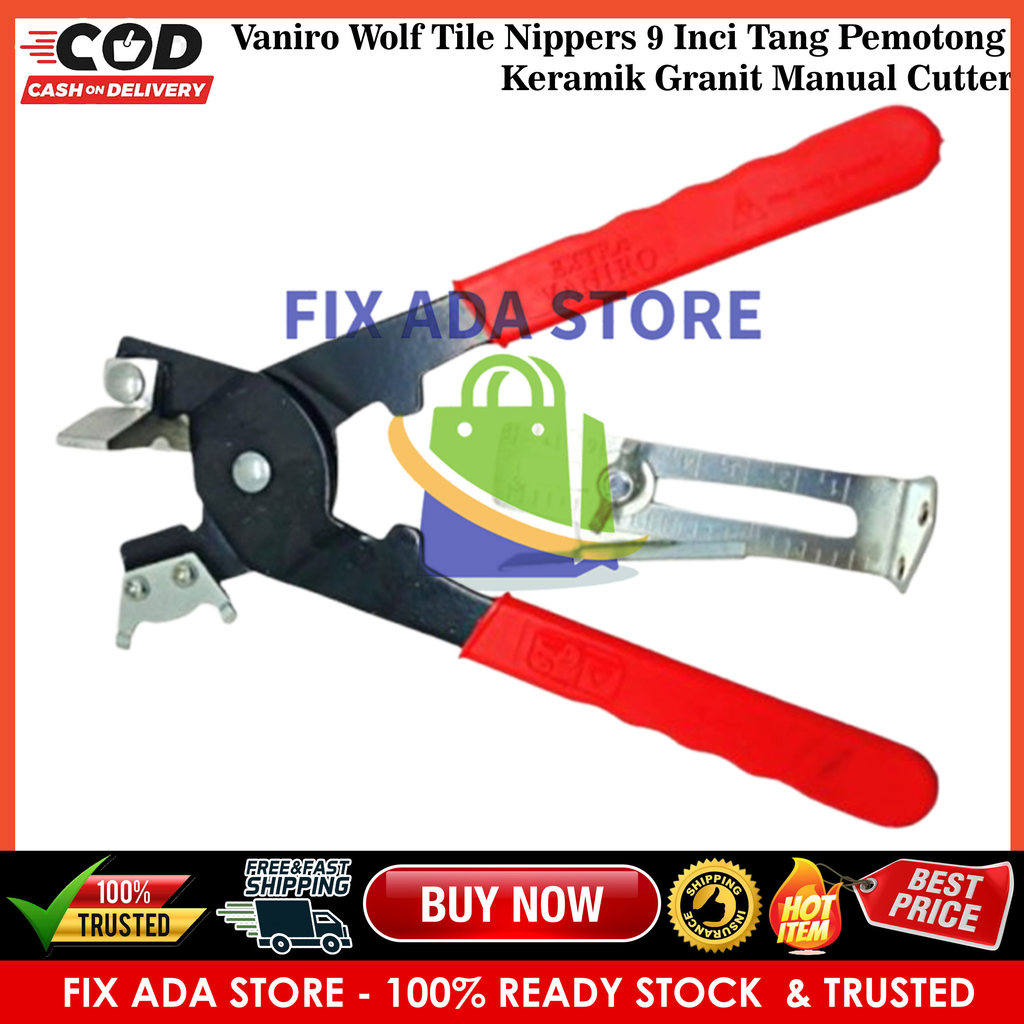 Vaniro Wolf Tang Potong Keramik Granit Manual 9 Inci Tile Nippers Cutter Tegel Alat Tukang Bangunan 