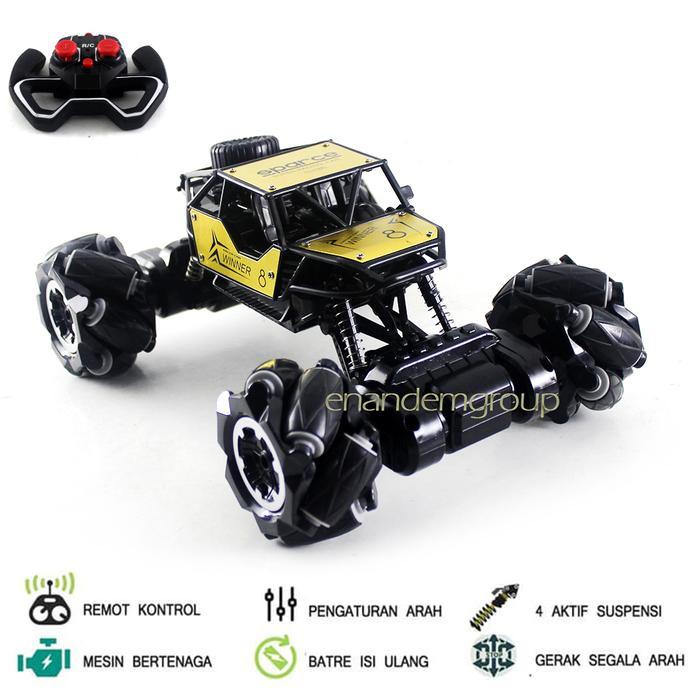 Mainan Mobil Remot Kontrol RC Climbing Stunt Winner - Kuning by Allshopibamz