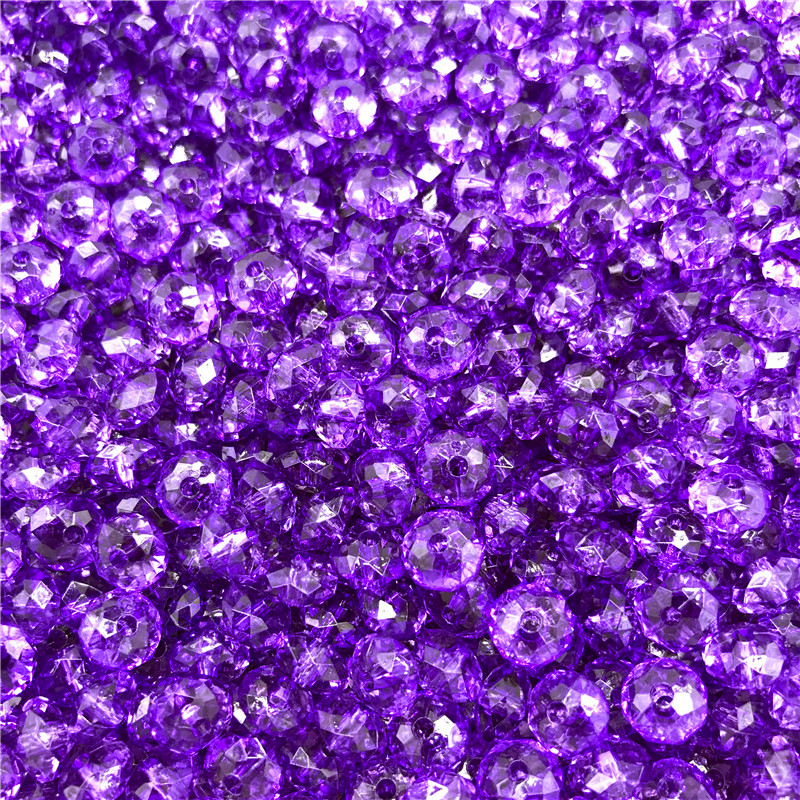 6mm 8mm 10mm 12mm Purple Austria Faceted Crystal Acrylic Beads Loose Spacer Round Beads Y Jewelry Ma