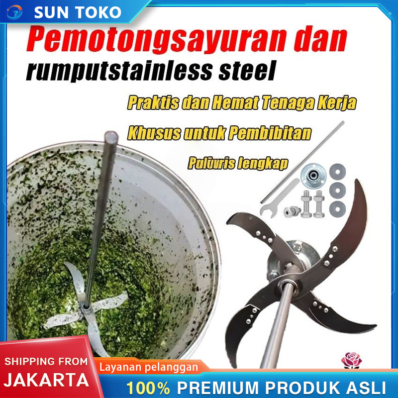 [COD]Pisau Choper Rumput Mata Pisau pencacah pakan ternak Pisau Cacah Rumput Multifungsi Daun Sayura