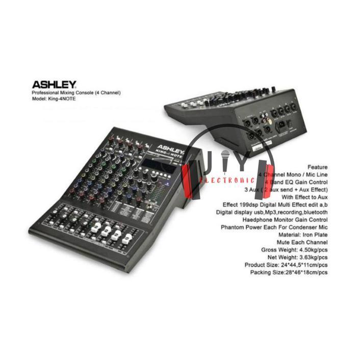 Audio Mixer Ashley 4 Channel King-4 Note King-4Note King-4 Note