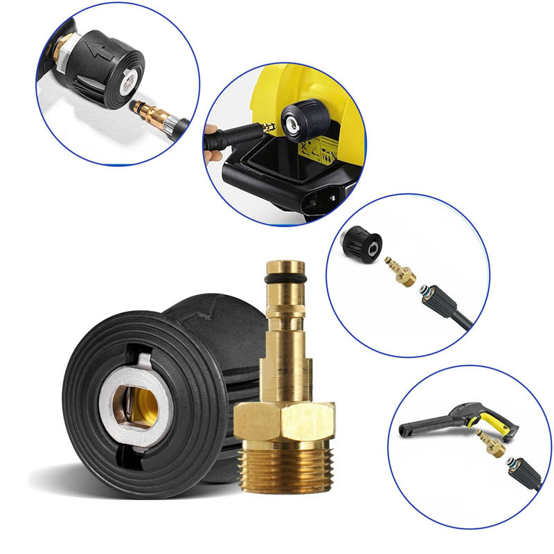 M22Quick Connect Adapter M22 14mm Connector for Karcher K2-K7 With Brass Washer Gun Hose Pipe Conver