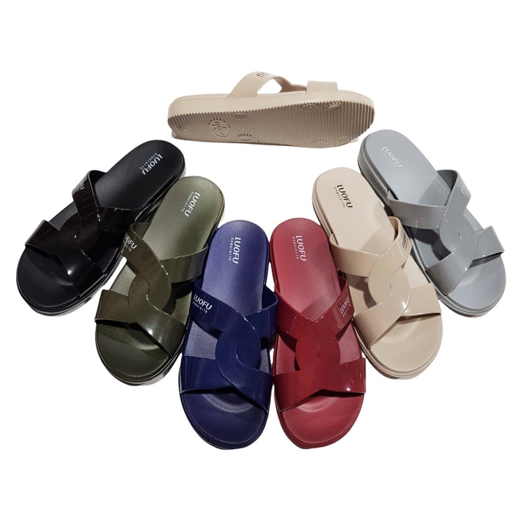 Luofu Sandal Kokop Jelly Karet Wanita E7190A3-KS5CNEW (AY2) Luofu Import