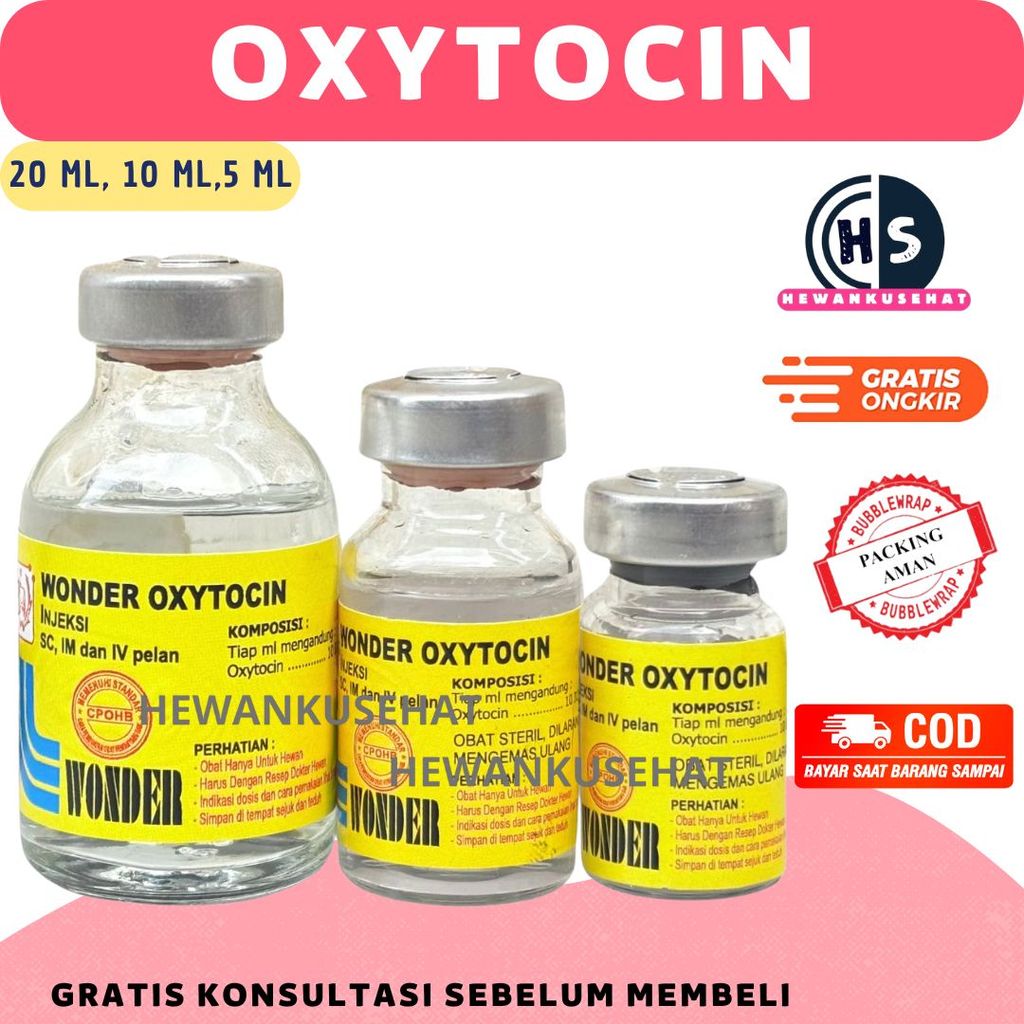 WONDER OXYTOCIN 20 ML, 10 ML, 5 ML – Untuk Kesehatan Hewan WONDER