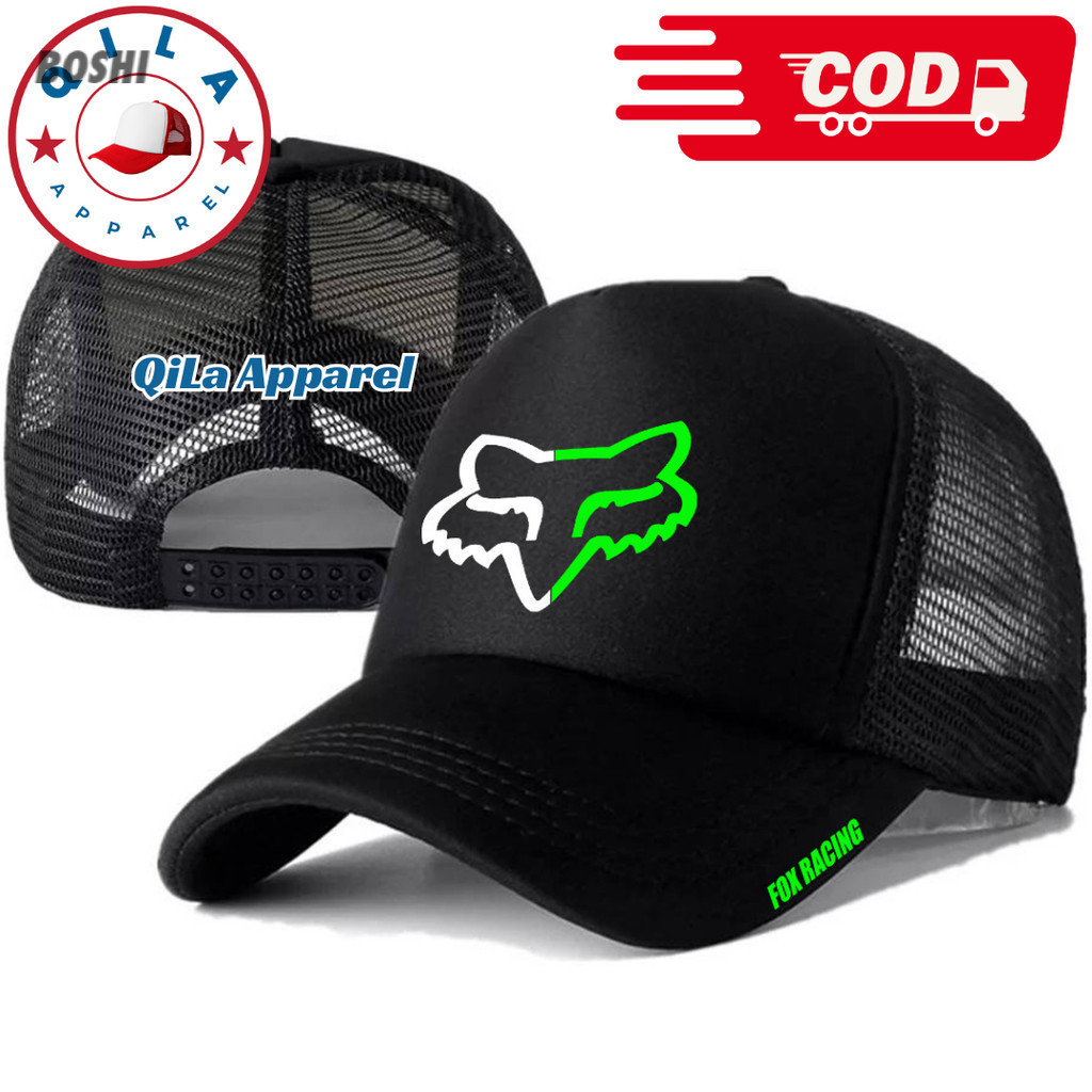 Topi Trucker FOX RACING - Topi Distro FOX RACING Logo - Topi FOX RACING Premium - Topi Pria Dewasa -