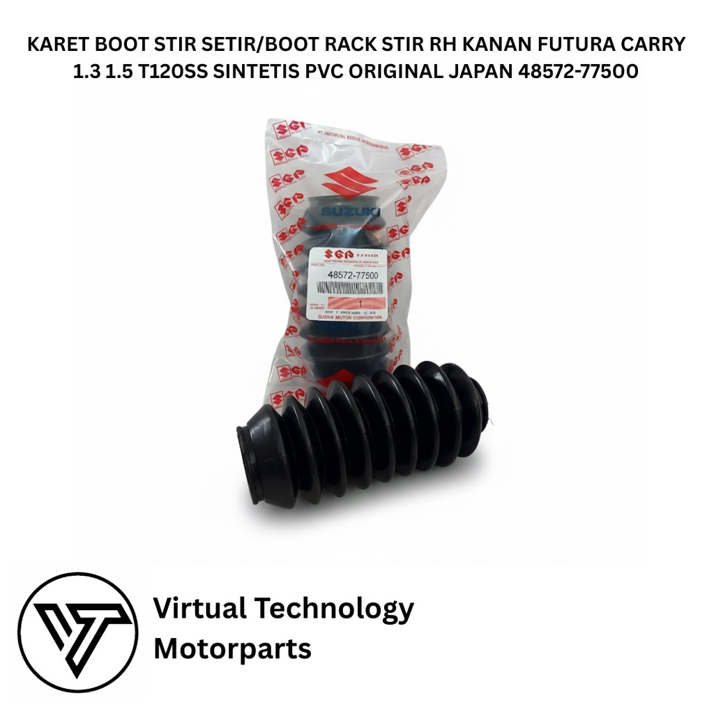 KARET BOOT STIR SETIR/BOOT RACK STIR RH KANAN FUTURA CARRY 1.3 1.5 T120SS SINTETIS PVC ORIGINAL JAPA